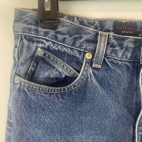 Vintage‎ Y2K 2000s Tommy Jeans High Waisted Size 7 Waist 26" - Picture 7 of 10
